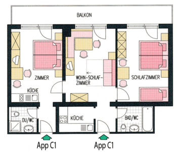 Floor plan appartement c1