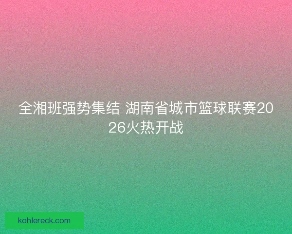 全湘班强势集结 湖南省城市篮球联赛2026火热开战